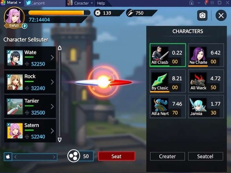 Mace Vanguard Conqueror Pro character selection screen