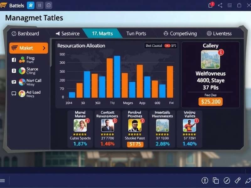 Bhopal Business Battlers strategy planning interface with resource allocation options