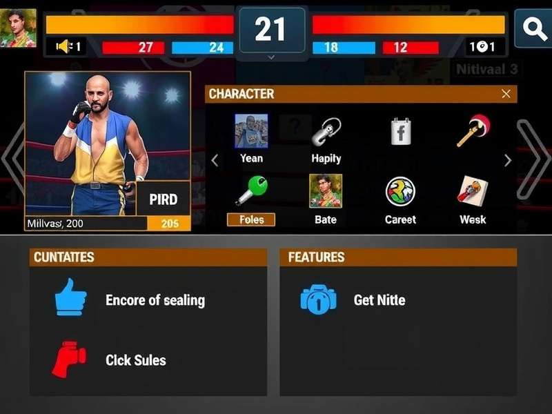 Kolkata Boxing Ace gameplay screenshot showing character selection