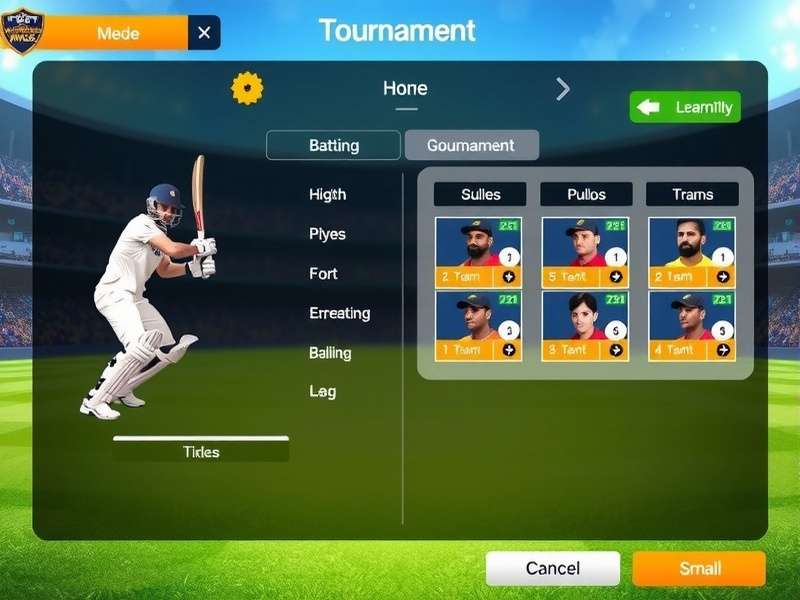 Durga Pujar Cricket Kings tournament mode interface