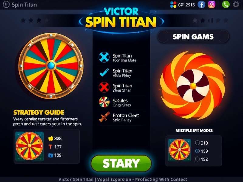 Victor Spin Titan feature showcase displaying multiple game modes