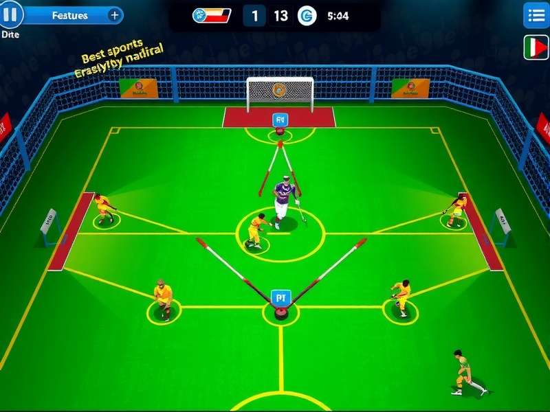 Indian Hockey Hero gameplay screenshot showing player action