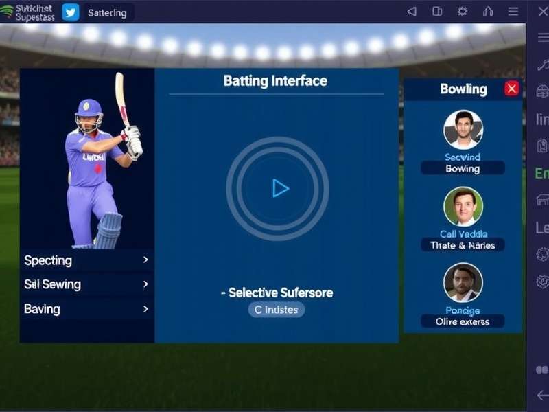 Shakti Cricket Superstars bowling selection screen
