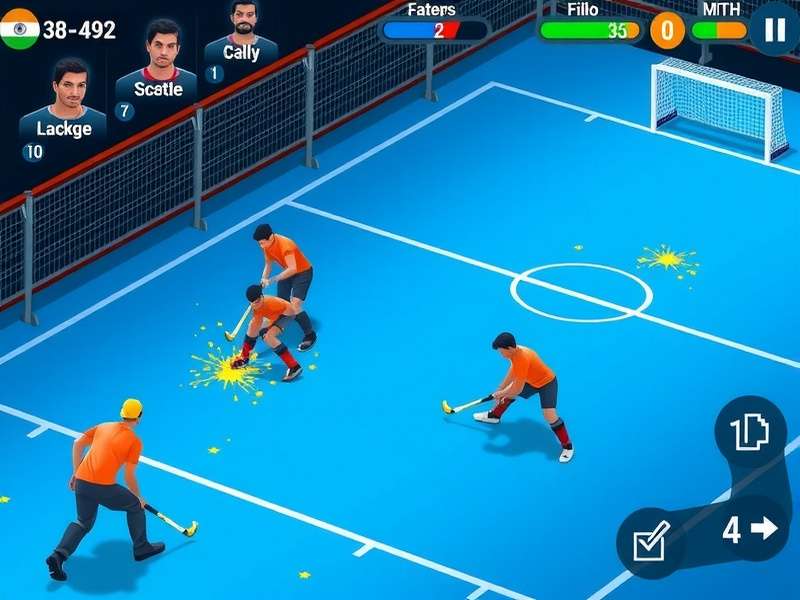 Indian Hockey Hero features showcase with multiple gameplay elements